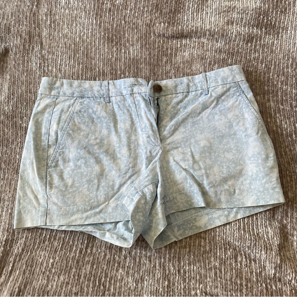 Gap Floral Design Blue and White Shorts, Size 2